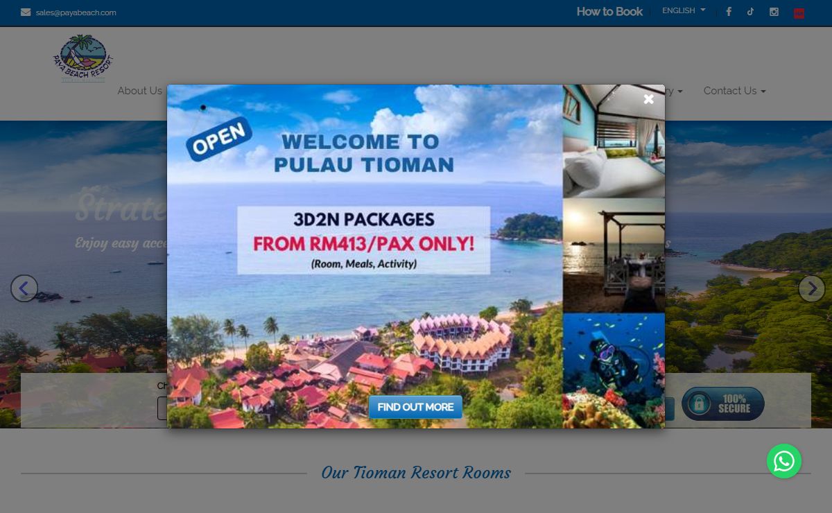 Tioman Resort | Paya Beach Resort Malaysia Official Site