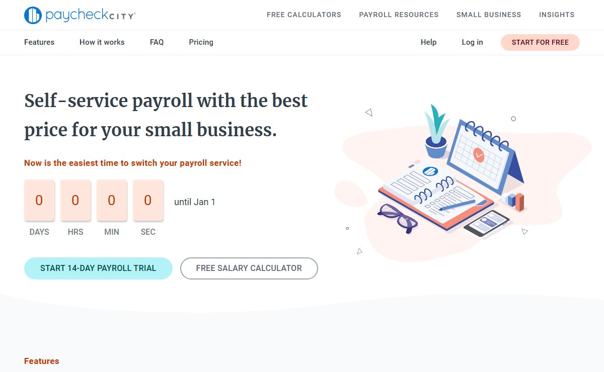Self-service payroll for your small business - free trial! · PaycheckCity