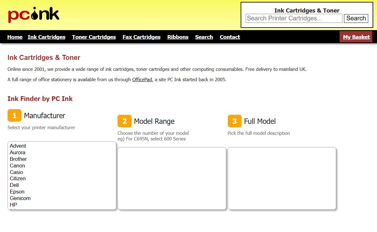 Ink Cartridges & Toner from PC Ink | pc-ink.co.uk