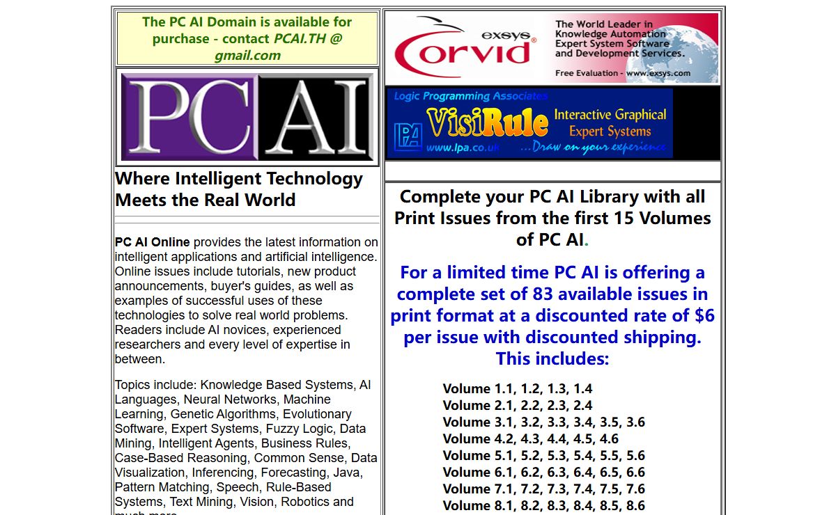 New PCAI Artificial Intelligence - Free eMagazine, White Papers, Demos, Products, Glossary, Links