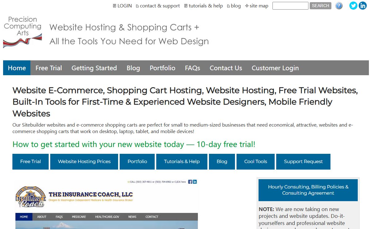 Website Hosting - Website Services Overview, Referrals, Calendar, News, Recent Work - Website Hosting, E-Commerce Shopping Cart Hosting, Free Trial Websites, Mobile-Friendly Websites (Tucson, AZ)