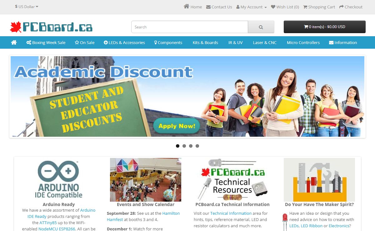 Premier online supplier of electronics, LEDs, Arduino, IoT