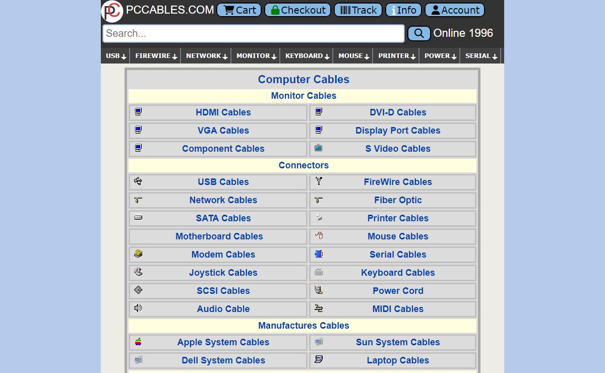 Cables and Adapters and Switches of all types: HDMI, DVI, USB, FIREWIRE, SATA, IDE - PC Cables Search