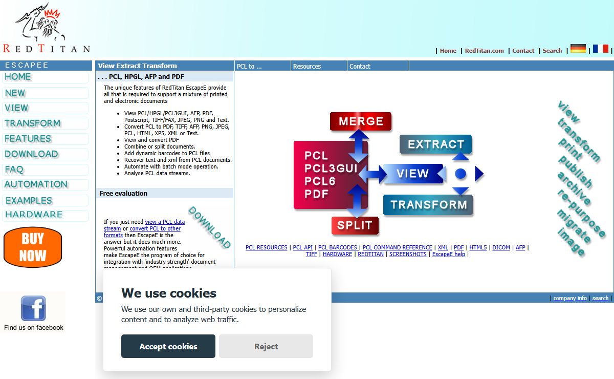 PCL, HPGL, AFP, PDF and POSTSCRIPT conversion