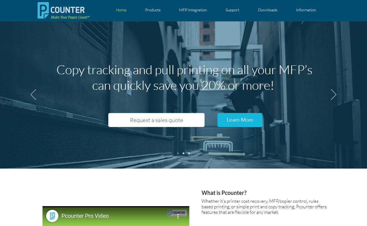 Pcounter | Print job tracking. Security. Billing. Rules.