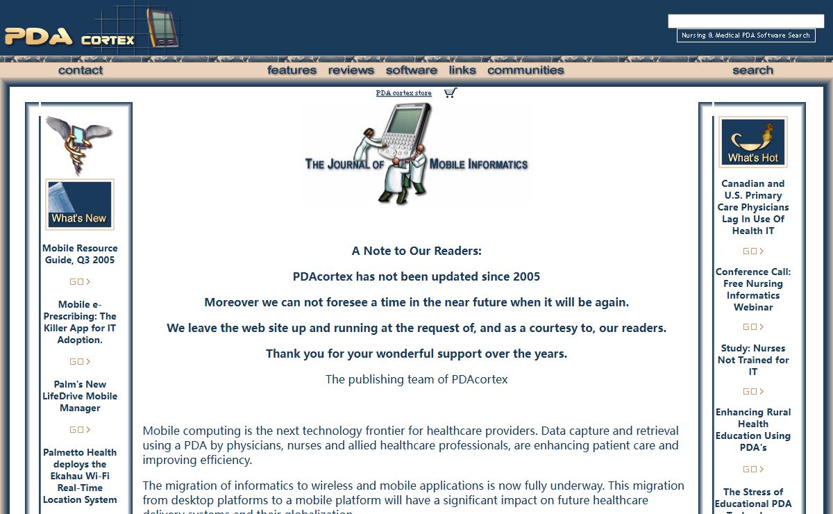 PDA cortex: The Largest Selection of Medical & Nursing PDA Software