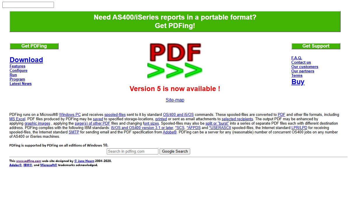 PDFING - AS400/iSeries Reports in PDF