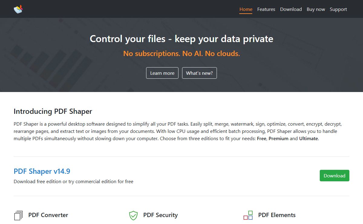 PDF Shaper - Free PDF Software | PDF Viewer and Converter
