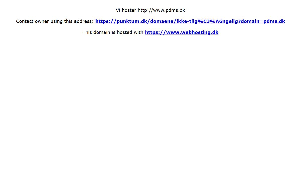 Hjemmeside hosting - Webhosting.dk www.pdms.dk