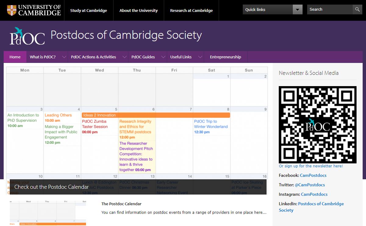 Postdocs of Cambridge Society |