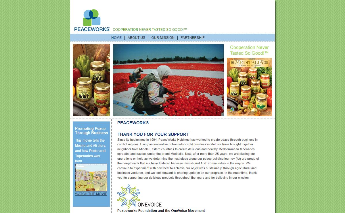 Peaceworks: Promoting Peace through business.