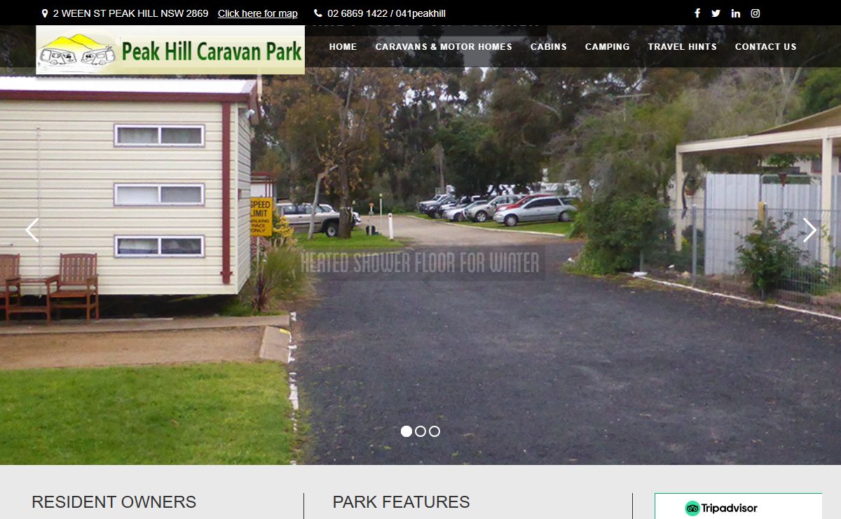 Drive through sites Peak Hill Caravan Park, Quiet location in Peak Hill Caravan Park