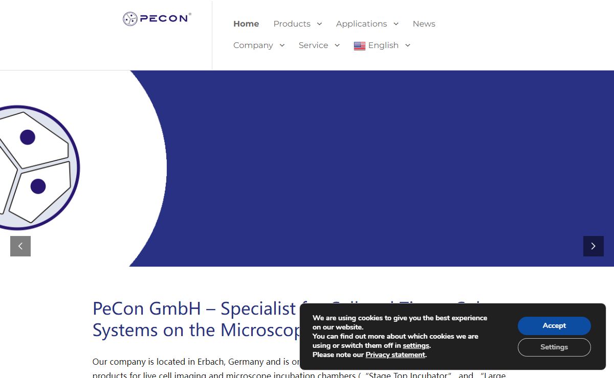 PeCon GmbH | Microscope Incubators and Live Cell Imaging tools