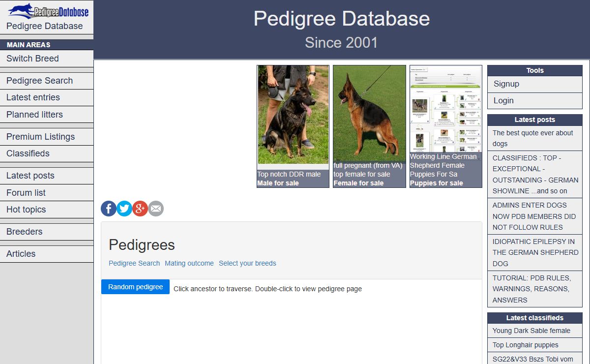 Pedigree Database