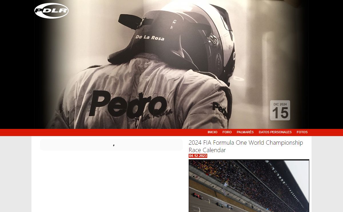 Pedro de la Rosa - Web Oficial