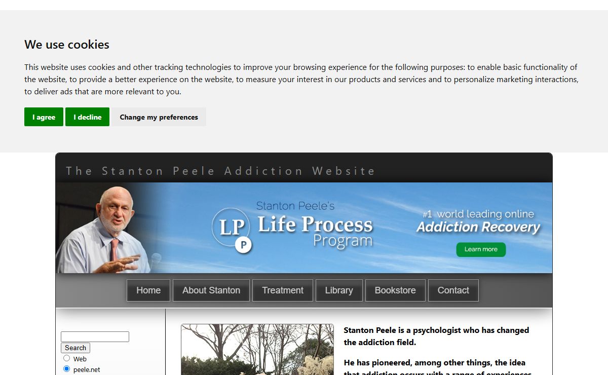 The Stanton Peele Addiction Website
