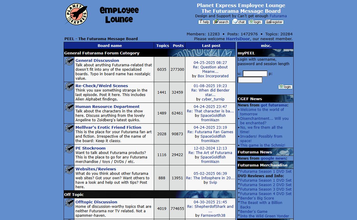Futurama Forum PEEL - The Futurama Message Board - Index