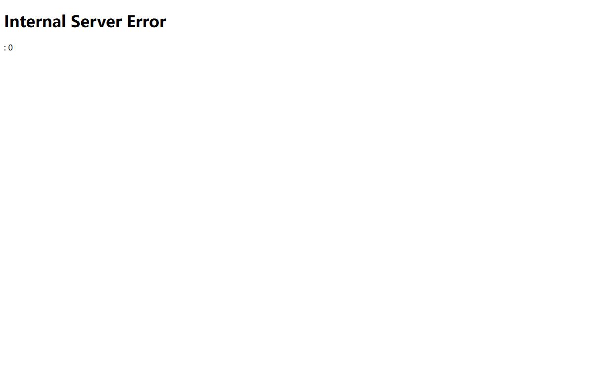 Internal Server Error