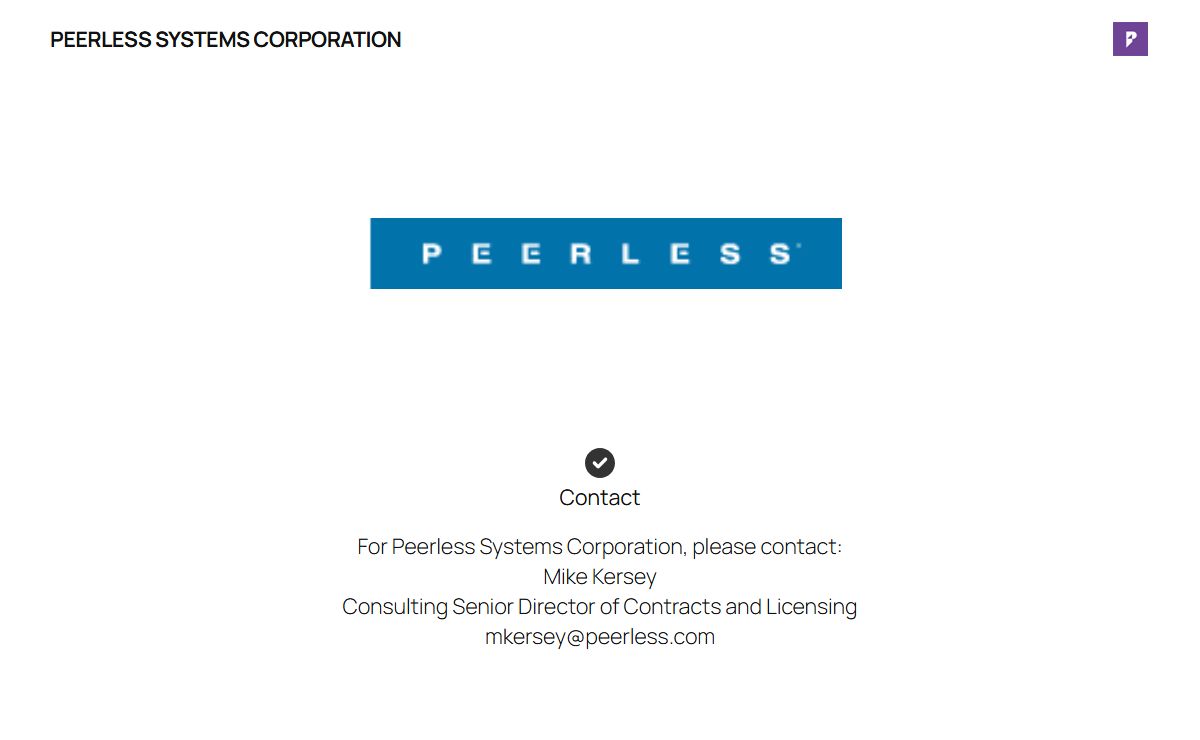 PEERLESS SYSTEMS CORPORATION - Leaders in Embedding Imaging Solutions