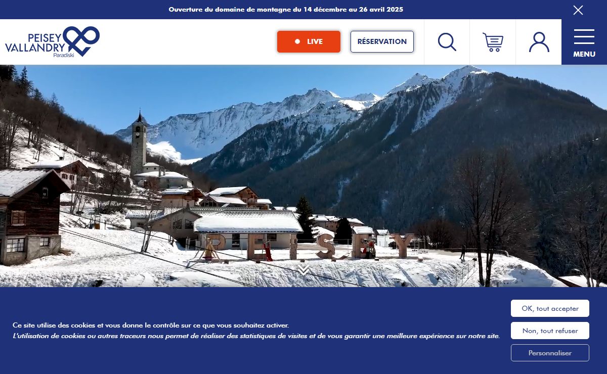 Peisey-Vallandry, site officiel de l’office de tourisme et de la vallée.