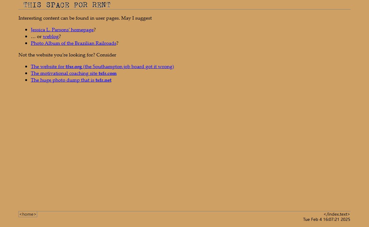 This is a placeholder root page.
