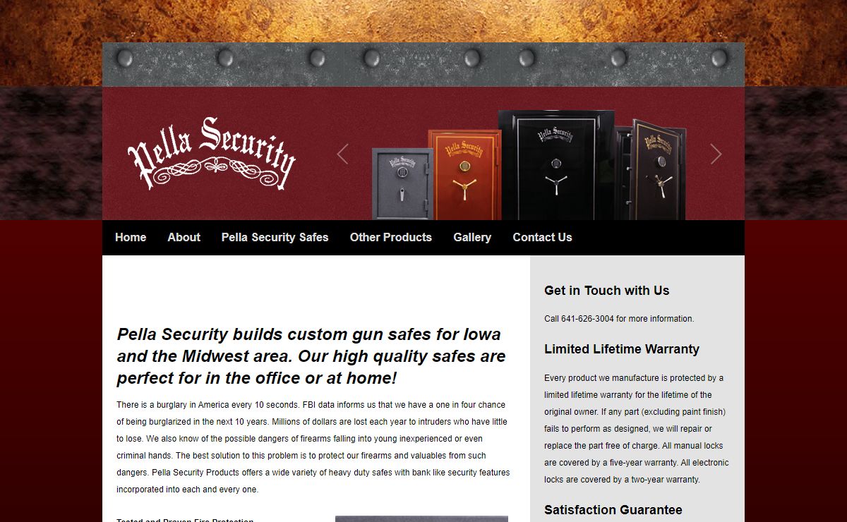 Pella Security Gun Safes - Pella, Iowa Pella Security – Iowa Custom Gun Safes