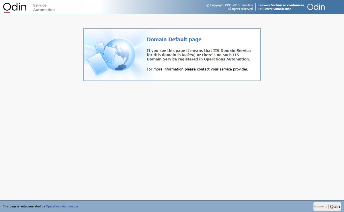 Operations Automation Default Page