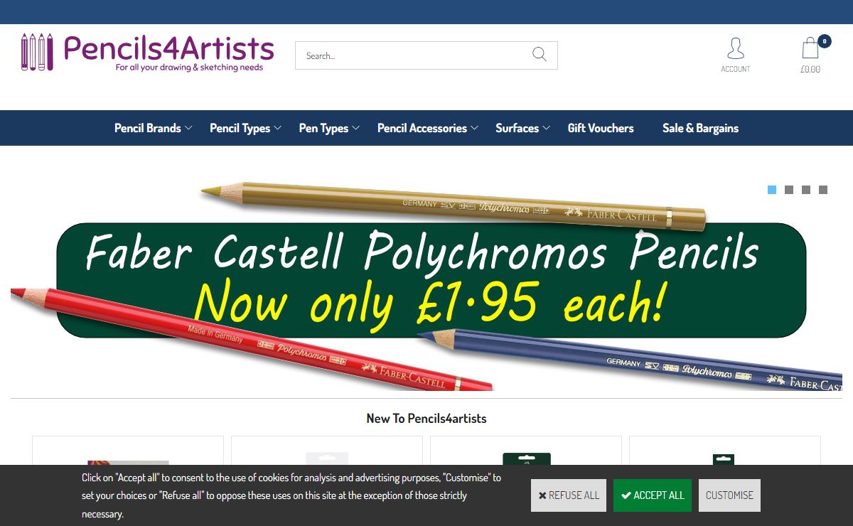 Drawing Pencils For Artists | Huge Range of Drawing & Sketching Art Supplies
