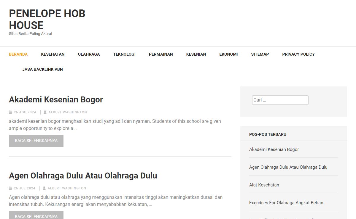 Penelope Hob House - Situs Berita Paling Akurat