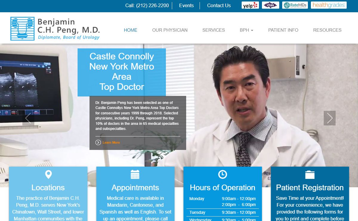 Urologist New York, NY | Benjamin C.H. Peng, M.D.