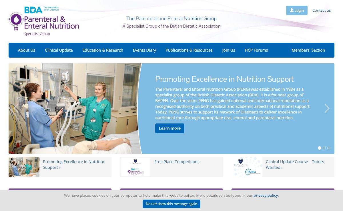 Nutrition Support, The Parenteral & Enteral Nutrition Group - PENG