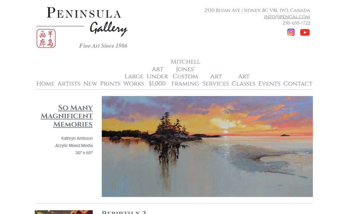 Welcome! - Peninsula Art Gallery - Art in Sidney, BC