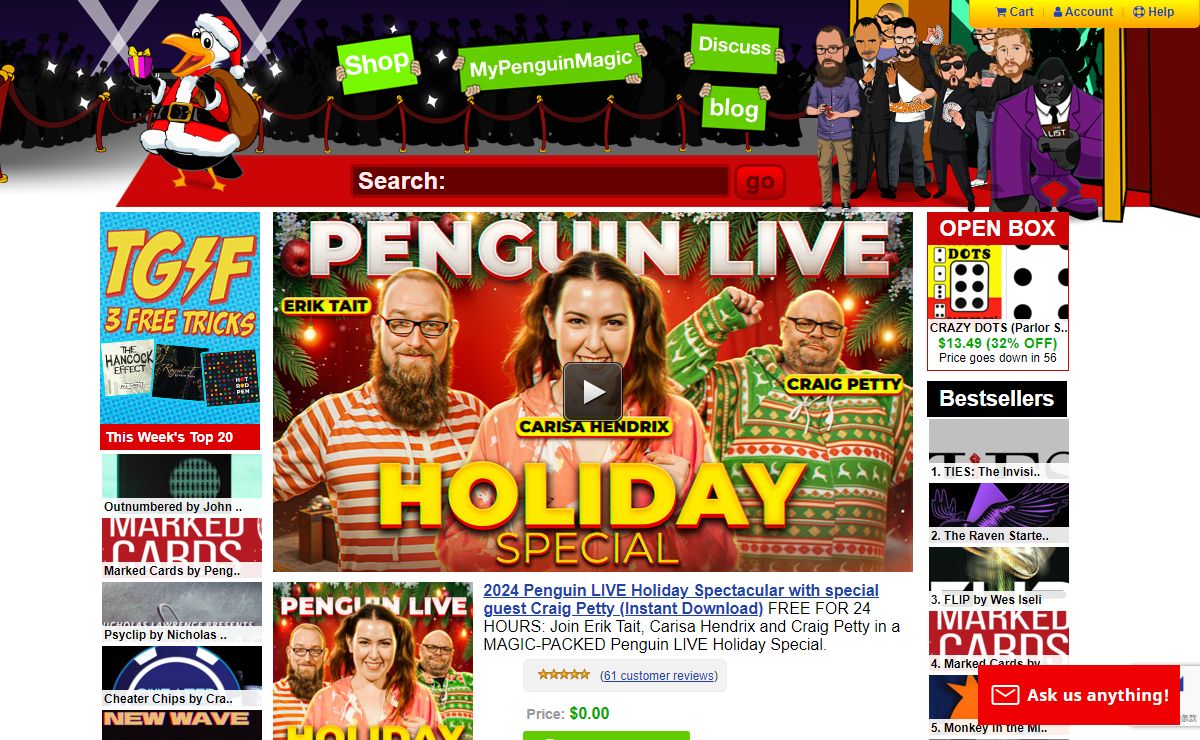 Magic Tricks at Penguin Magic Shop