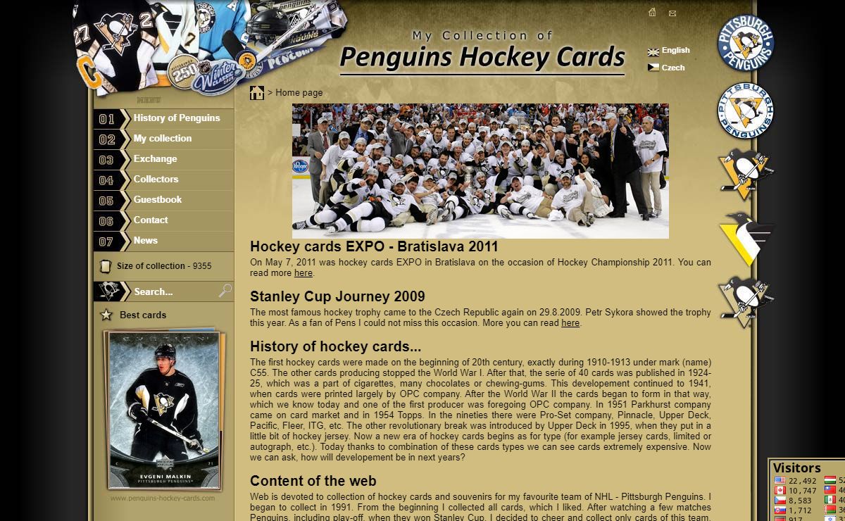 Pittsburgh penguins hockey cards collection