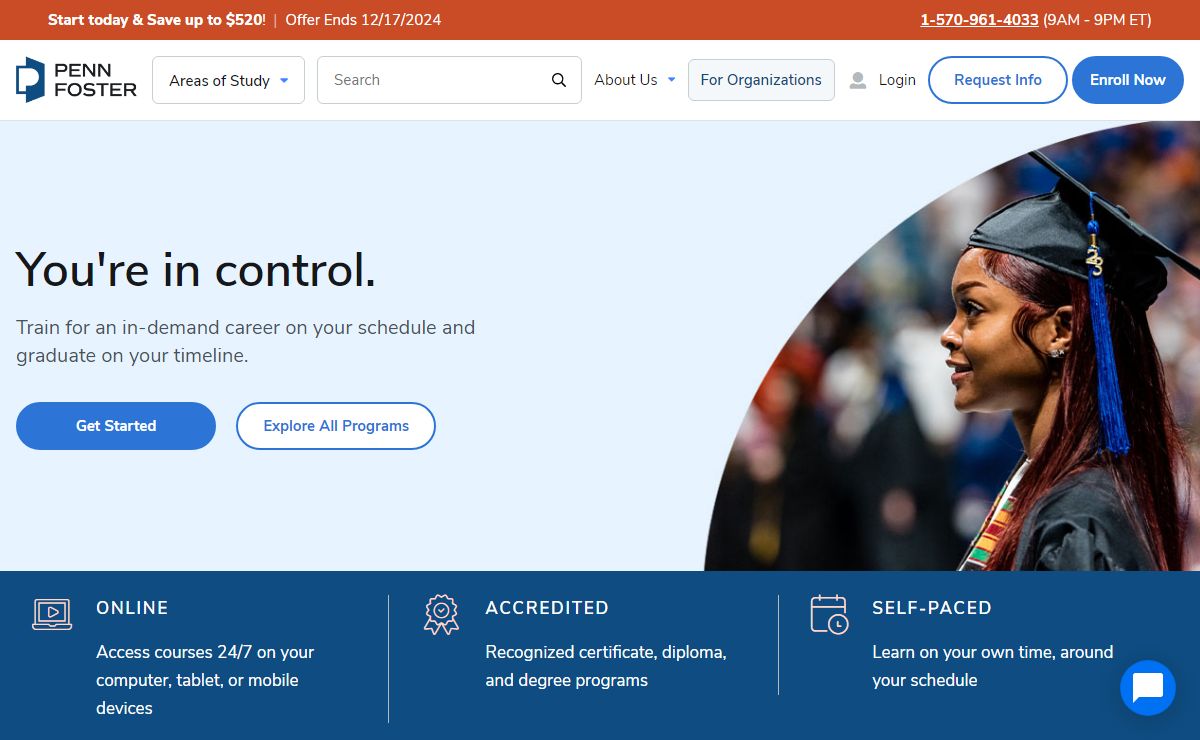 Accredited College, High School & Career School Online | Penn Foster