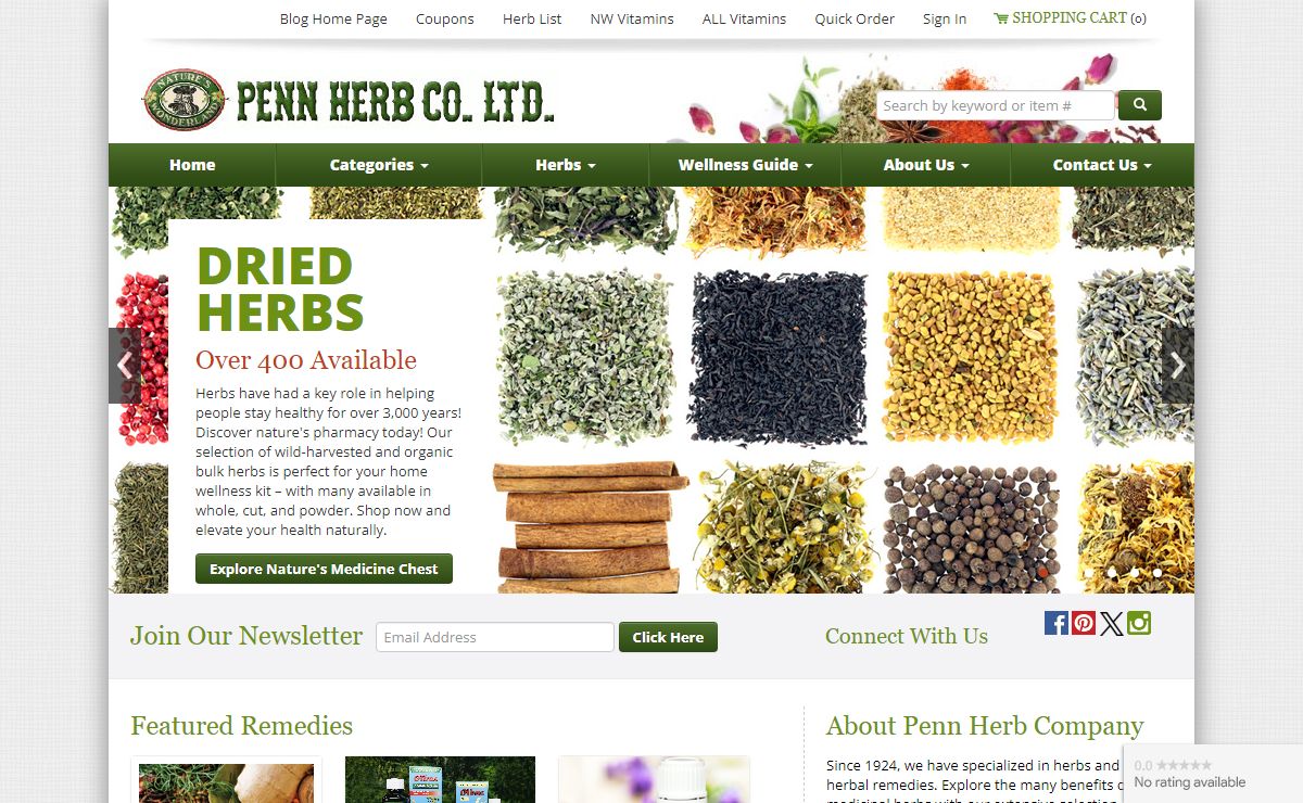 Organic herbs, spices & essential oils - Penn Herb Co. Ltd.]