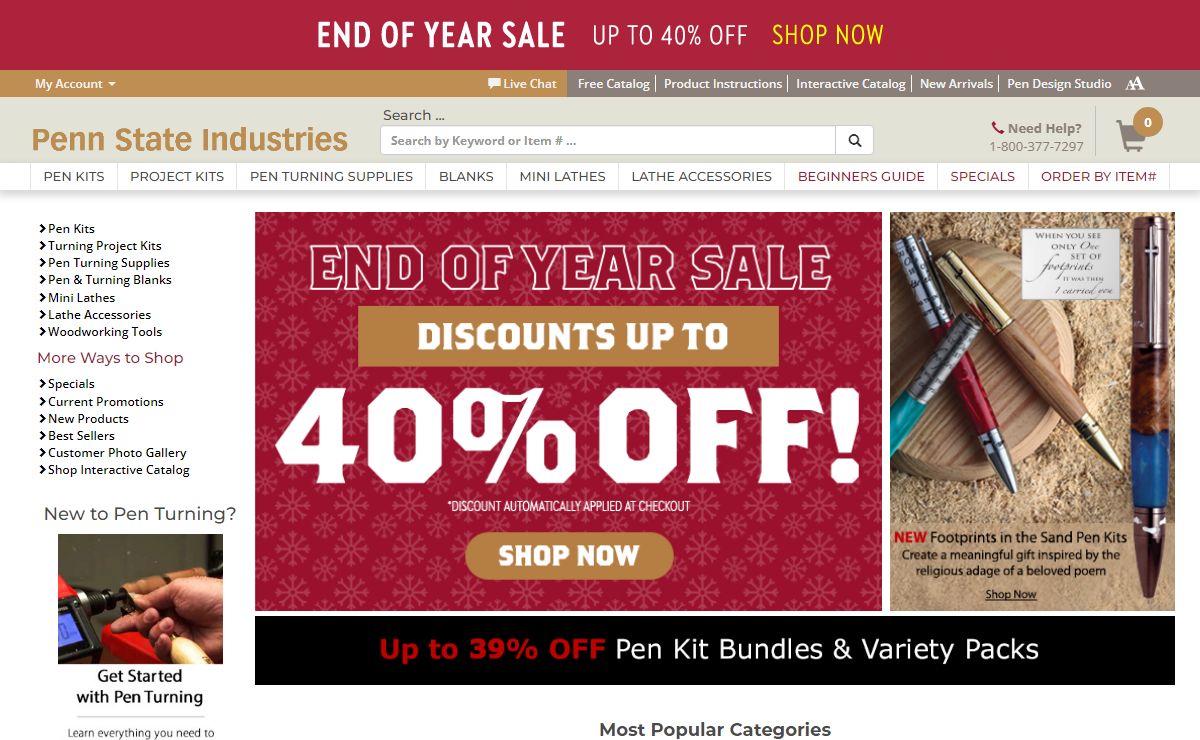 Penn State Industries | Pen Turning | Pen Kits