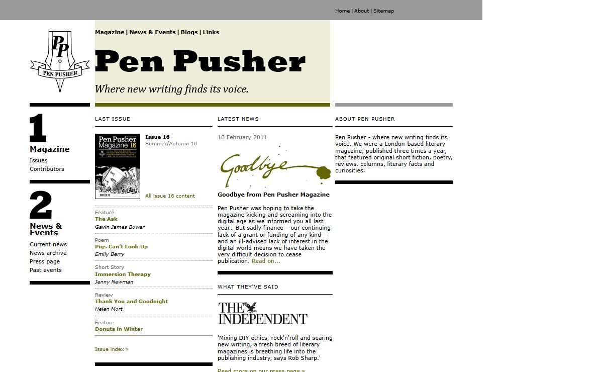 Pen Pusher | Home