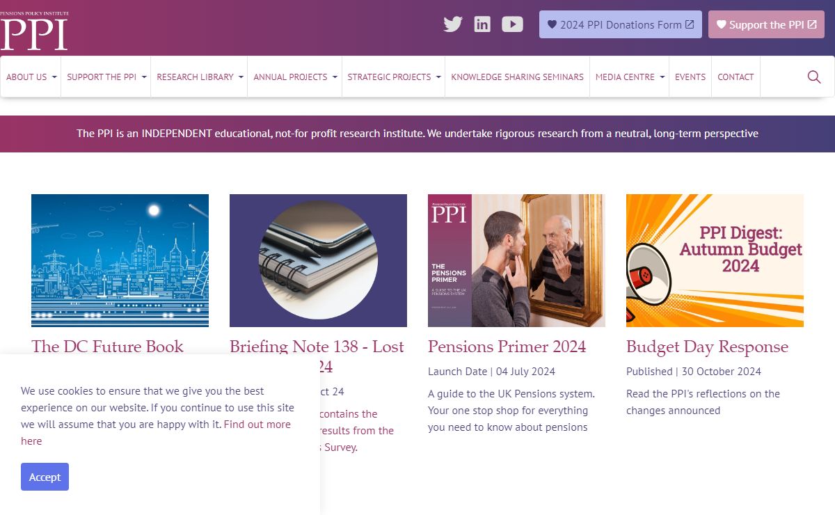 Pensions Policy. UK Pension Statistics and Facts - Pensions Policy Institute