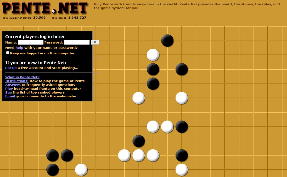 Pente Net - play Pente now!