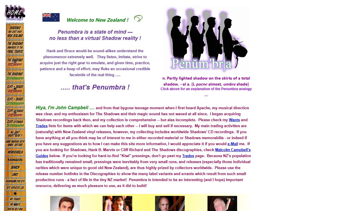 PENUMBRA - John Campbell's Tribute Pages To The Shadows
