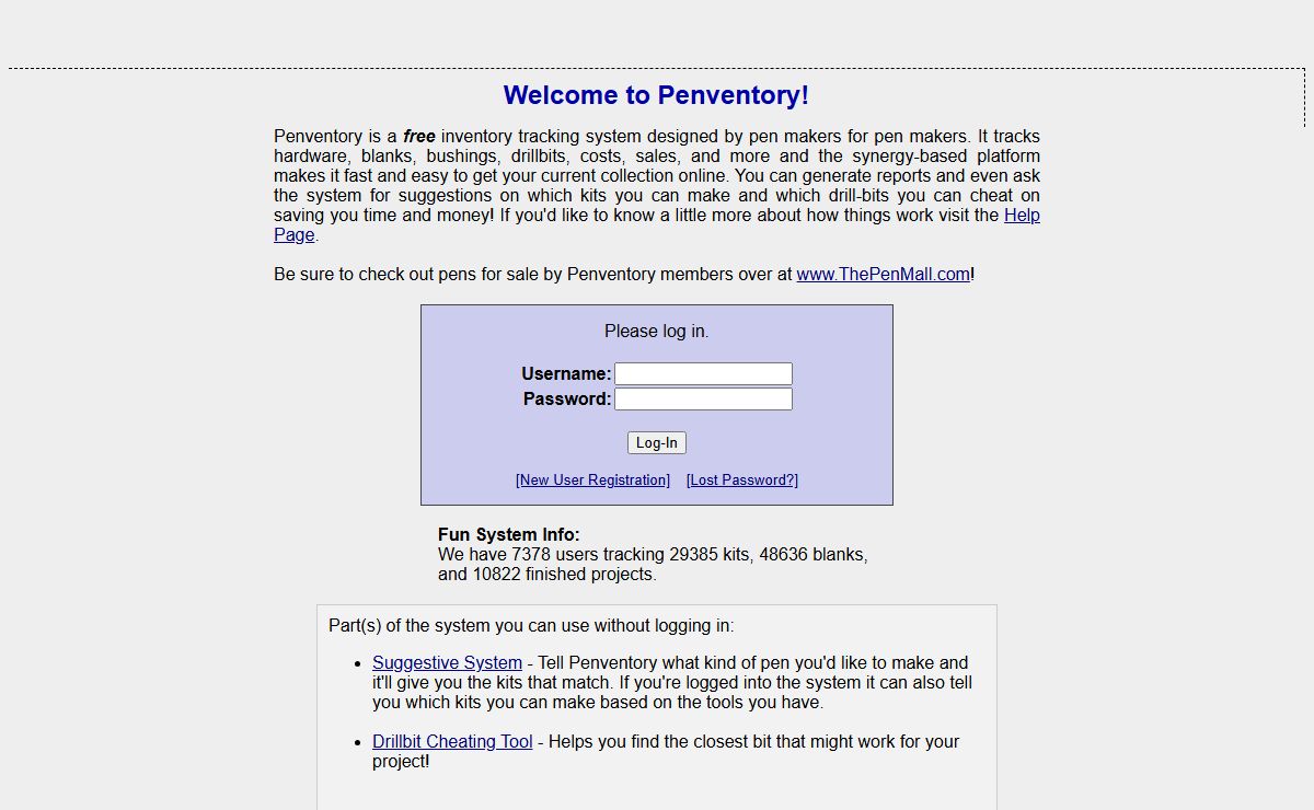 Penventory - Please Login