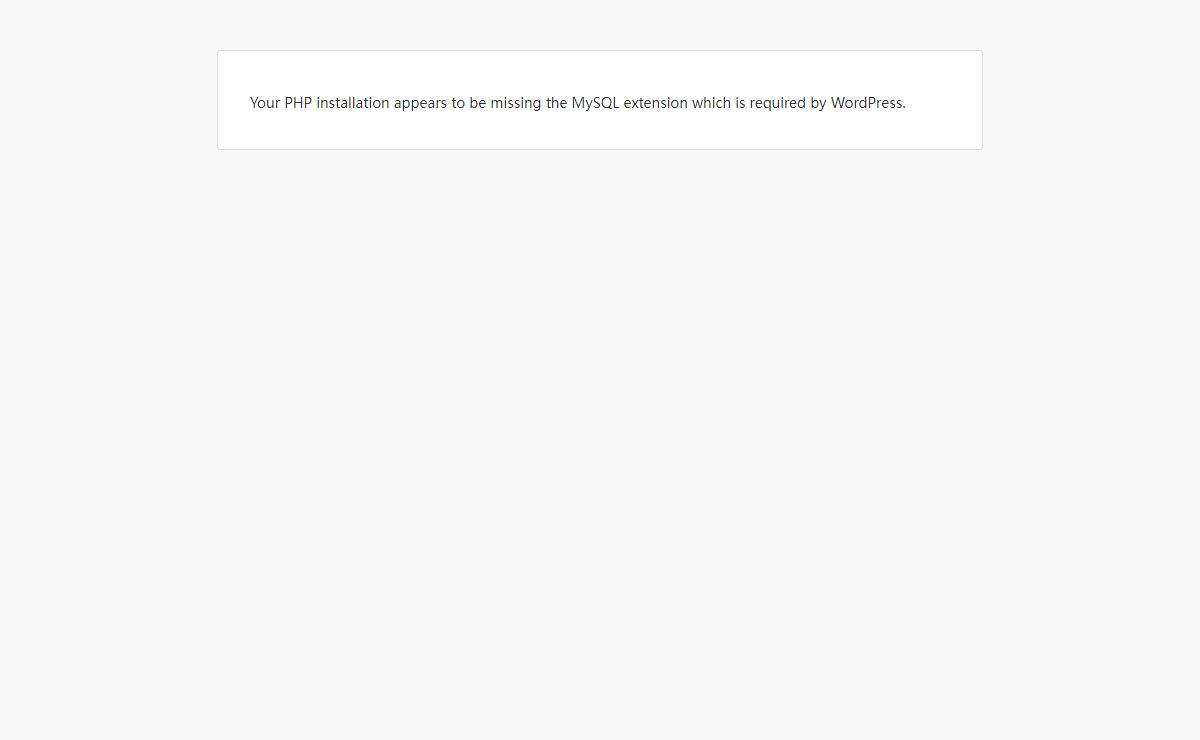 WordPress › Error