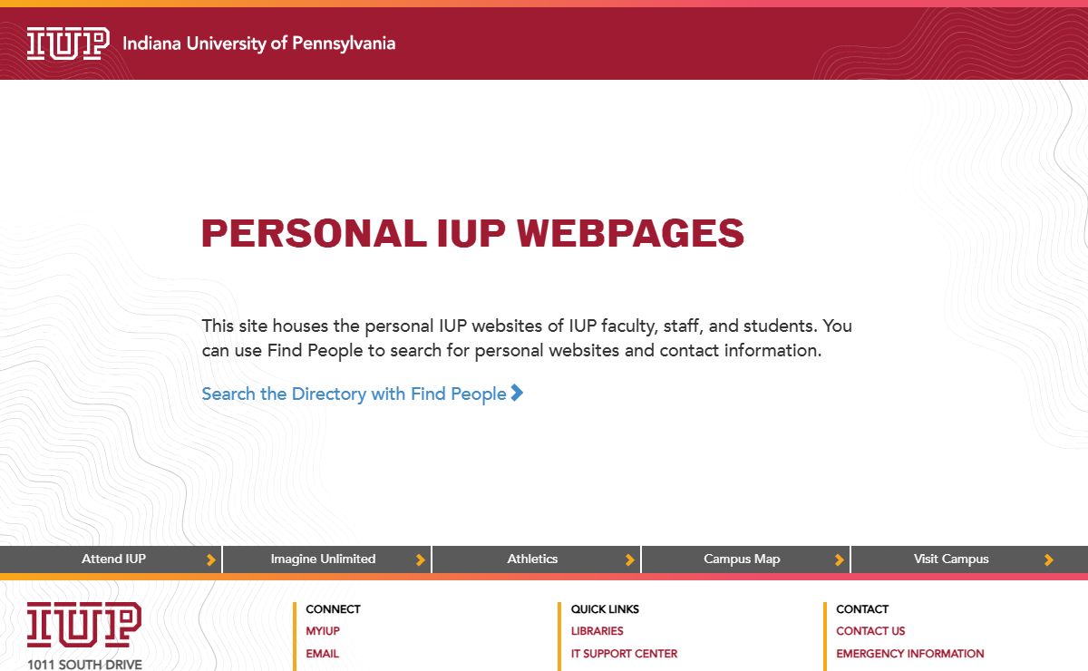 Personal Websites - Indiana University of Pennsylvania