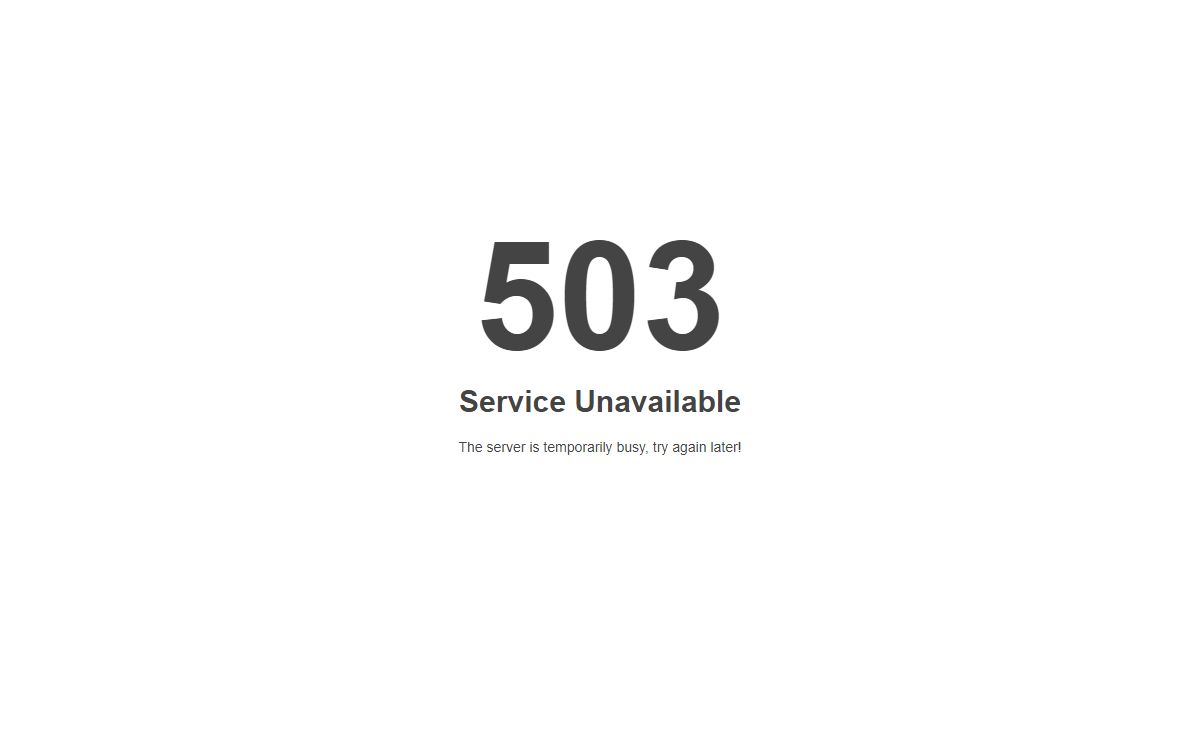 503 Service Unavailable