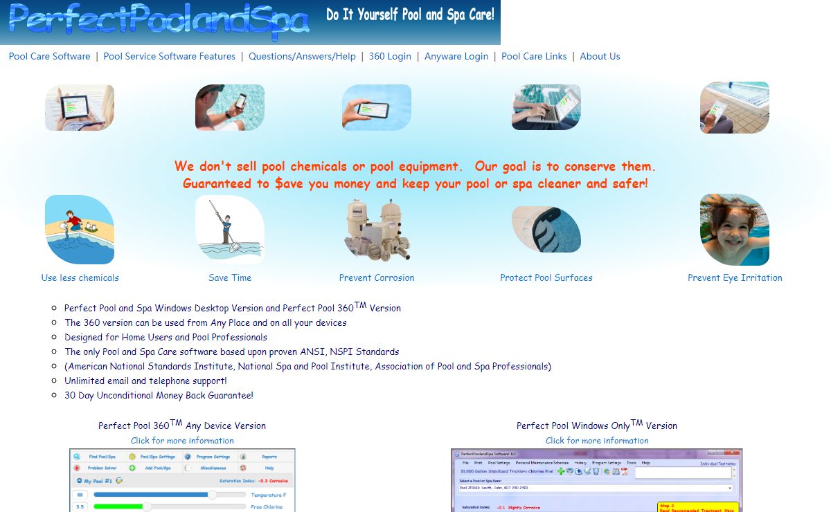 Perfect Pool and Spa Pool Care Software!