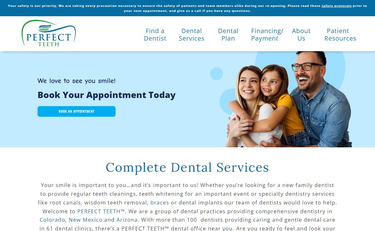 Perfect Teeth – NM, AZ, CO Dentists | Discount Dental Plans