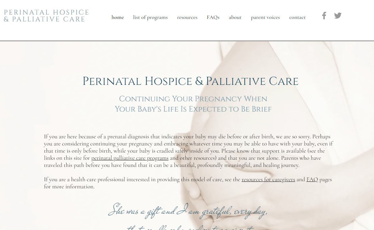 Perinatal Hospice and Palliative Care: Continuing Your Pregnancy