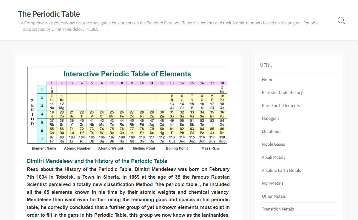 The Periodic Table