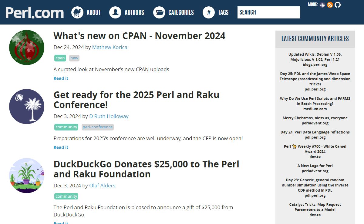 Perl.com - programming news, code and culture